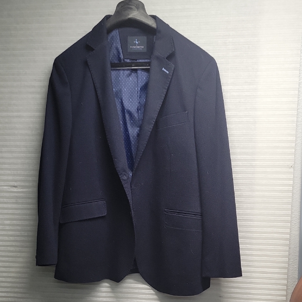 Tailorbyrd Deep Navy Textured Sport Coat